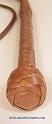 6ft Natural Tan 12 plait Classic Australian Bullwhip with Custom Handle Pattern A
